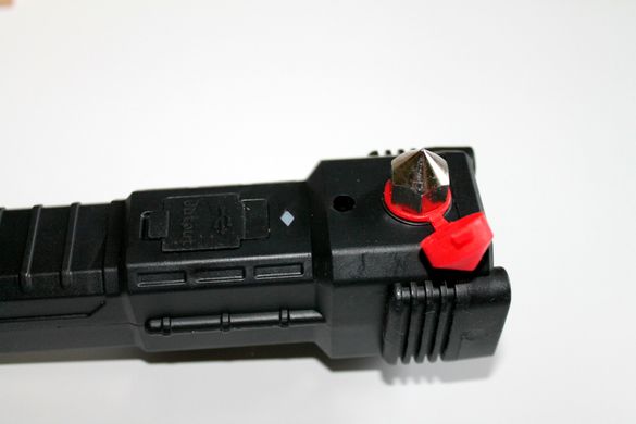 Мощный ручной светодиодный аккумуляторный фонарь с повербанком BL-S007 стеклобоем и магнитом