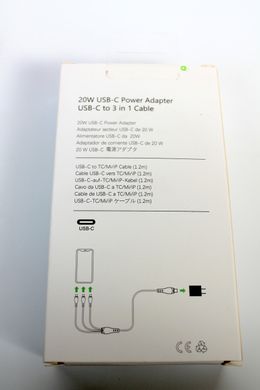 Зарядний пристрій USB-C 20W Power Adapter блок живлення з потрійною зарядкою Apple iPhone