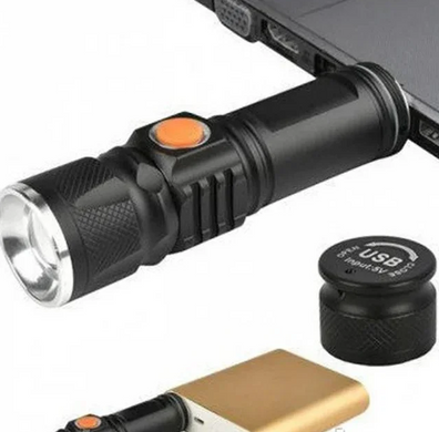 Компактный ручной фонарик BL-616-T6 Zoom с usb зарядкой