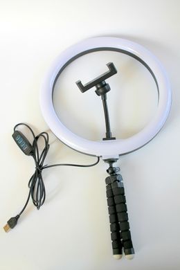 Кольцевая лампа LED 26см с держателем для телефона и штативом селфи кольцо, тринога