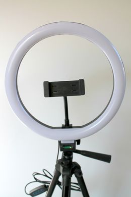 Кільцева LED лампа 26 см з тримачем для телефону Штатив 102 см Селфі кільце