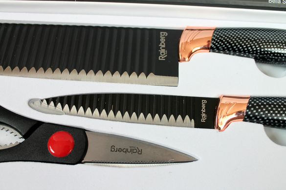 Стильний набір кухонних рифлених ножів RB-8803 3в1