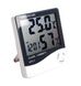 Термогигрометр бытовой HTC-1 термометр часы метеостанция будильник