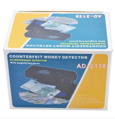 Ультрафиолетовый детектор валют AD-2138 денег магнитный