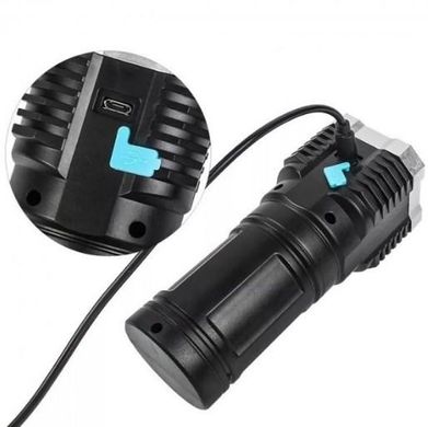 Ручной светодиодный аккумуляторный фонарь лампа с индикатором заряда