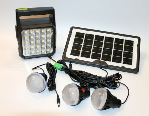 Сонячна станція портативне освітлення ліхтар GDTimes GD-105 Павербанк із сонячною батареєю
