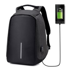 Рюкзак travel bag антивор Bobby черный + USB порт и выход для наушников