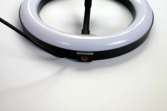 Разноцветная кольцевая LED лампа 20 см с держателем для смартфона UKC MJ20 RGB светодиодное кольцо
