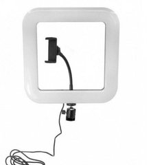 Кільцева LED лампа D35 28 см 34 W з держаком для телефону сівфі кільце для блогера Квадратне