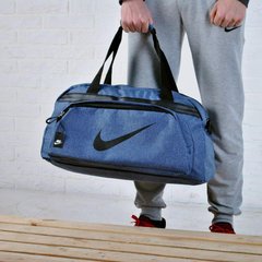 Качественная сумка найк; Nike для спортазала; дорожная. Коттон; полиэстер. Синяя