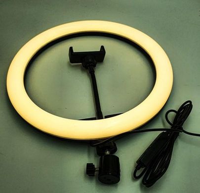 Кольцевая LED лампа селфи 30см J30 с держателем для телефона 3 режима свечения Ring Fill Light 20W