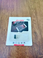 Компактная мини флешка 32GB Atlanfa USB флеш накопитель