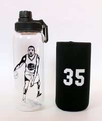 Спортивна пляшка nba 1000мл. баскетбольна фляга скляна з чохлом нба
