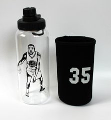 Спортивная бутылка NBA 1000мл. стеклянная с чехлом