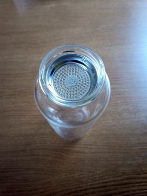 Скляна пляшка 1 л для води та заварювання чаю з чохлом