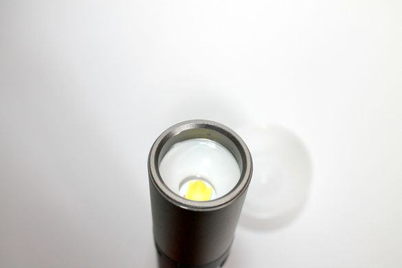 Ручной аккумуляторный фонарик 2в1 с насадкой кемпинговый и бокой подсветкой