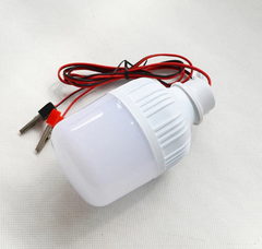 Лампочка 12V з крокодилами для акумулятора 10W LED світлодіодна лампа фонарик