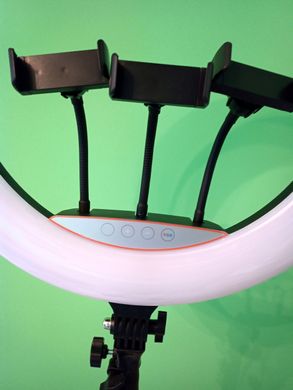 Профессиональный набор Цветная кольцевая лампа RGB 45см со стойкой штативом 210см и пультом набор блогера
