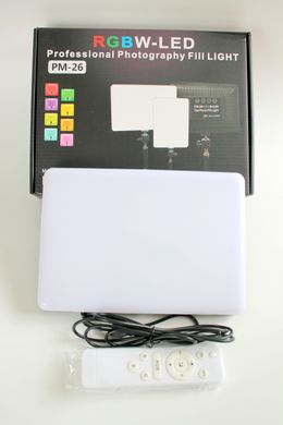Світлодіодна лампа RGB для фото та відео зйомки зі штативом 2м панель для студійного освітлення та пультом