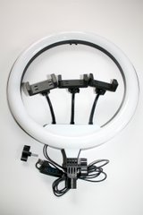 Светодиодная кольцевая LED лампа 35см с 3 держателями для телефона