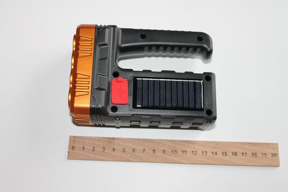 Фонарик ручной аккумуляторный на солнечной батарее с функцией Power Bank Solar