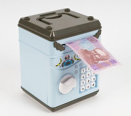 Скарбничка сейф з кодовим замком і купюропріємником Piggy Bank SAFE, для паперових грошей і монет