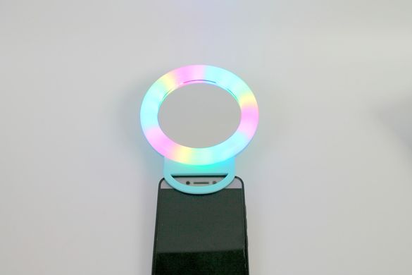 Кільцева селфі-лампа із дзеркалом Selfie Ring Light для телефону, планшета, ліхтарик.