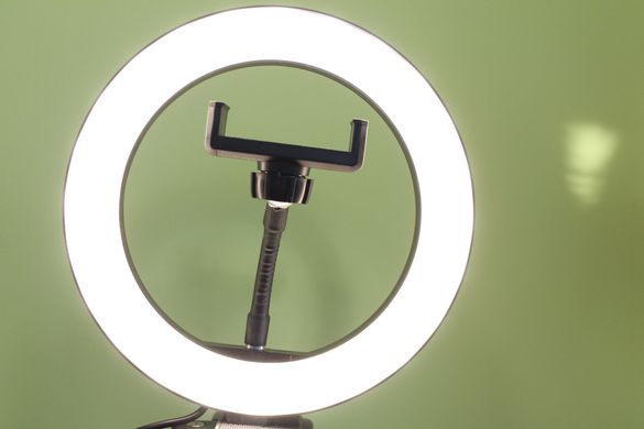 Кольцевая цветная лампа со штативом кольцевой LED свет RGB диаметр 20см с держателем