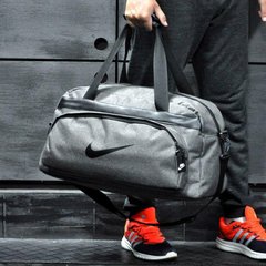 Не промокаемая сумка найк; Nike для спортазала и путешествий. Коттон. Светло-серая