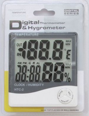 Цифровий термометр, гігрометр Htc-2 з виносним датчиком температури